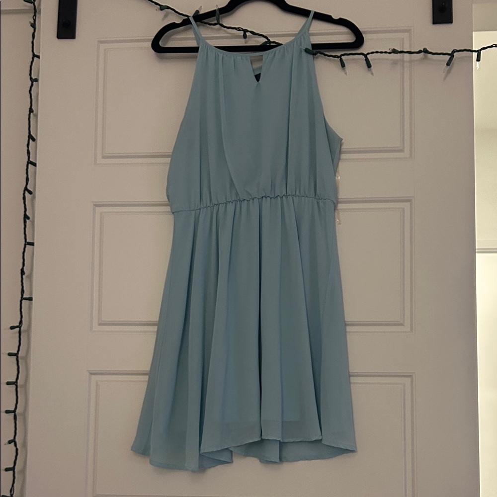 Elegant Blue halter Dress